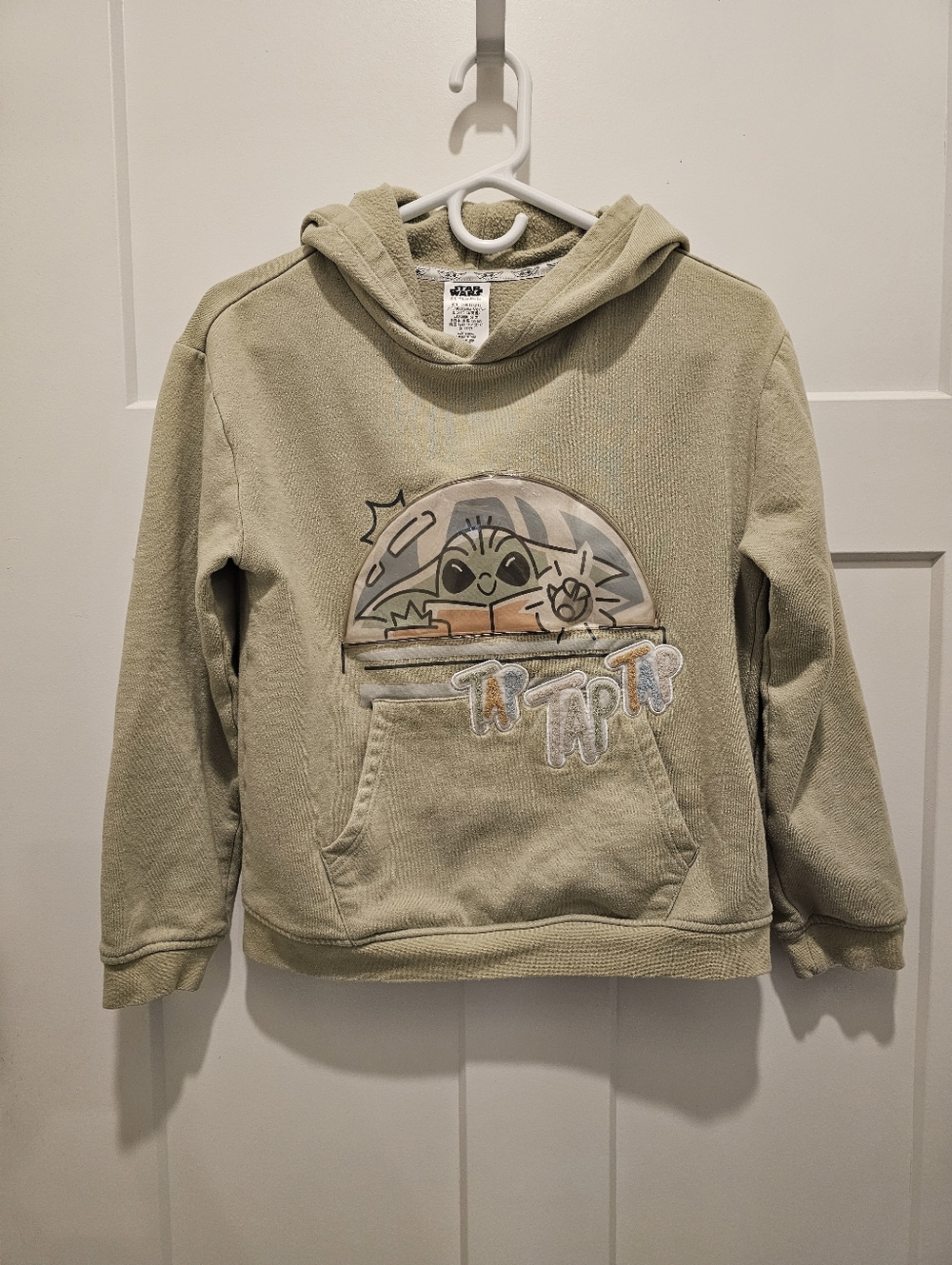 Star Wars Green Hoodie Grogu The Mandalorian Kids Sweatshirt Size 13 Disney